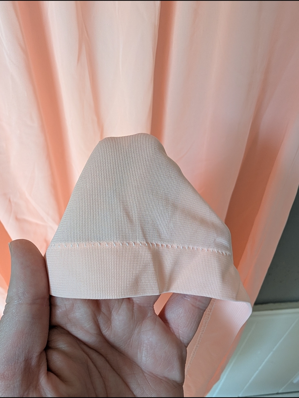 Vintage Peach Pink Long Chemise Nightgown With Lace Detailing - Picture 2 of 4